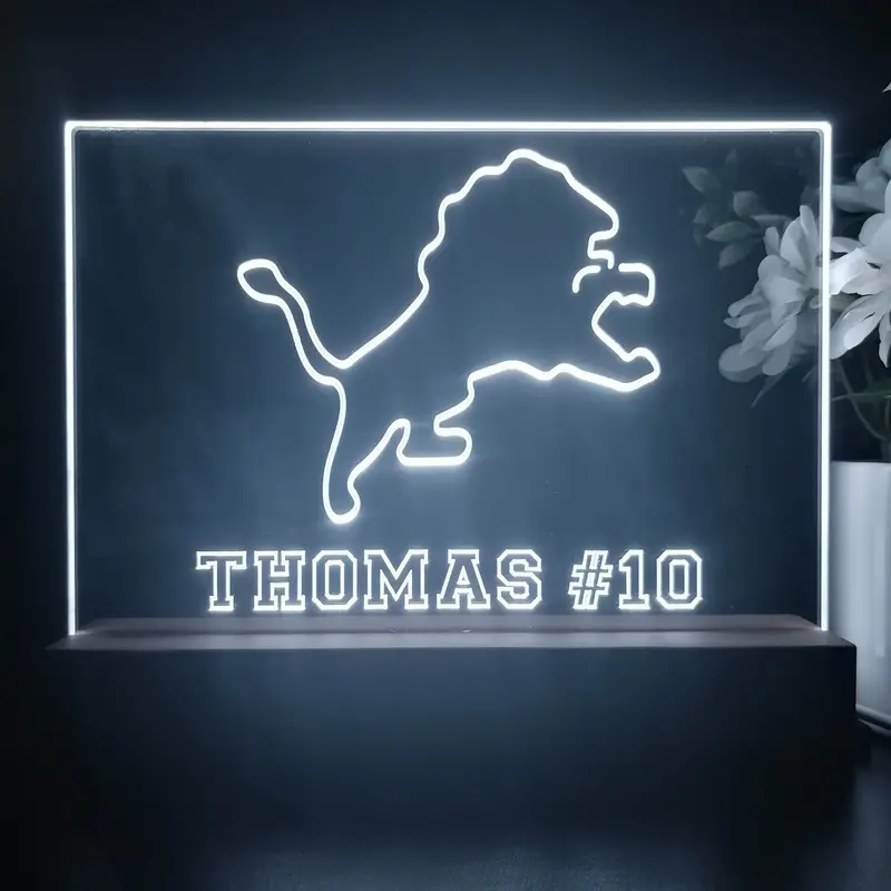 Personalized Detroit Lions Souvenir Neon Led Night Light Sign 1
