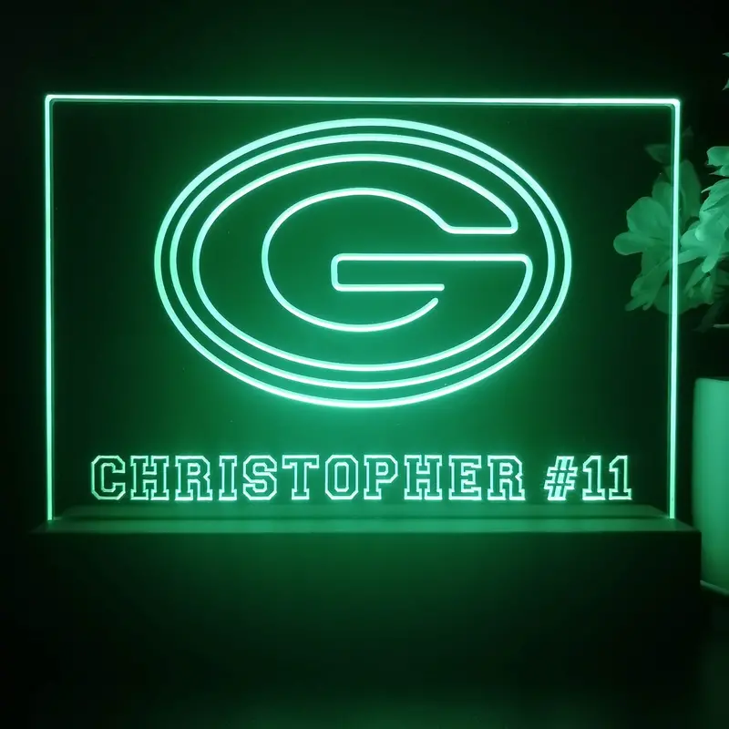 Personalized Green Bay Packers Souvenir Neon Led Night Light Sign 1