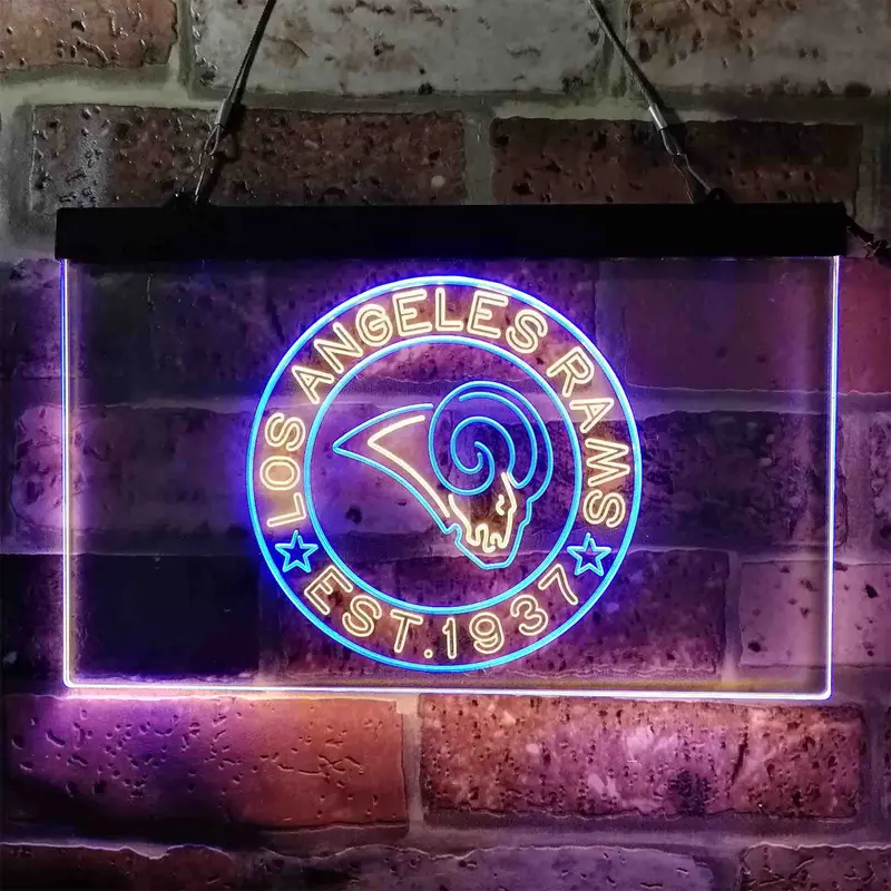 Personalized Los Angeles Rams Neon Led Sign 1