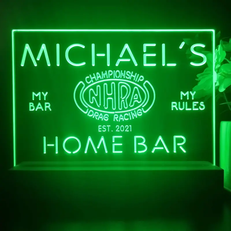 Personalized Nhra Drags Racing Souvenir Neon Led Night Light Sign 1