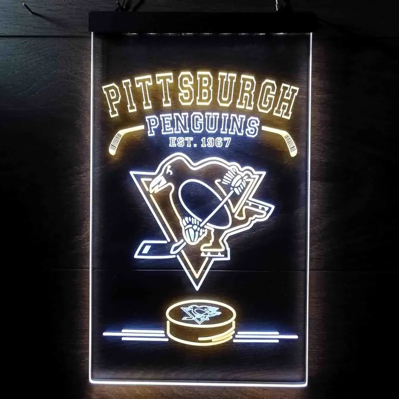 Personalized Pittsburgh Penguins Neon-Like Led Sign - Father's Day Gift 1