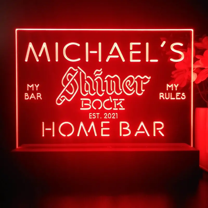 Personalized Shiner Bock Souvenir Neon Led Night Light Sign 1