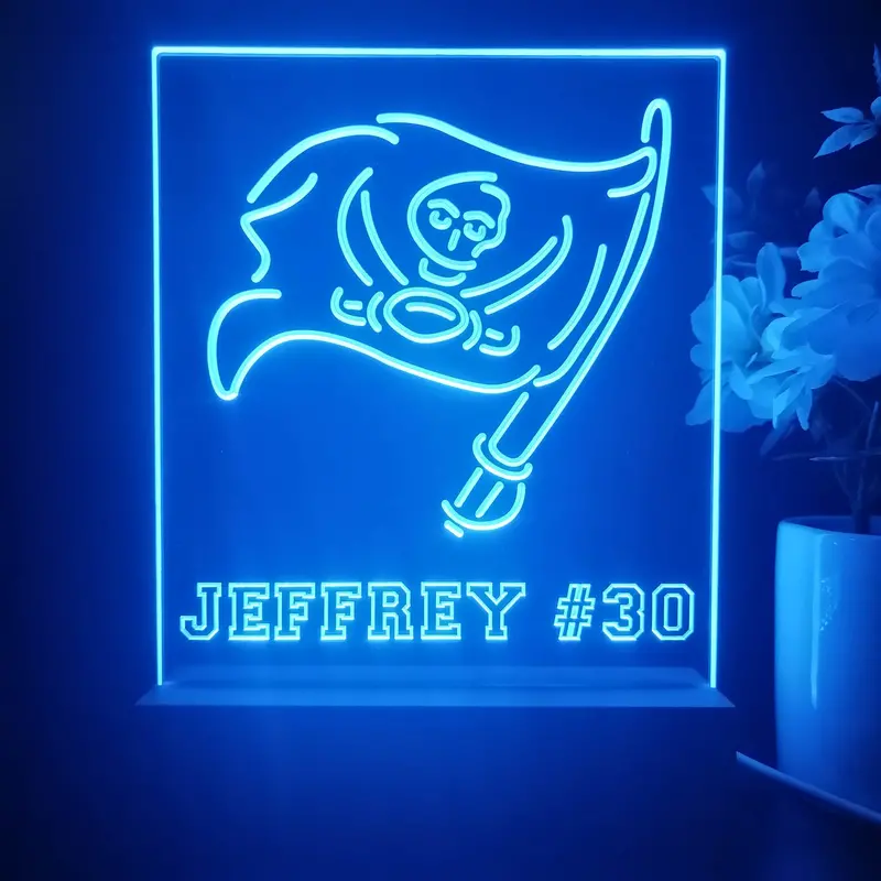 Personalized Tampa Bay Buccaneers Souvenir Neon Led Night Light Sign 1