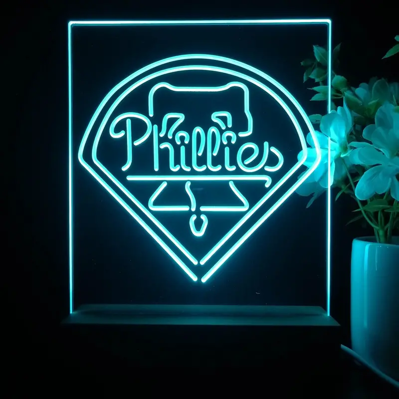 Philadelphia Phillies Neon Sign Table Top Lamp 1