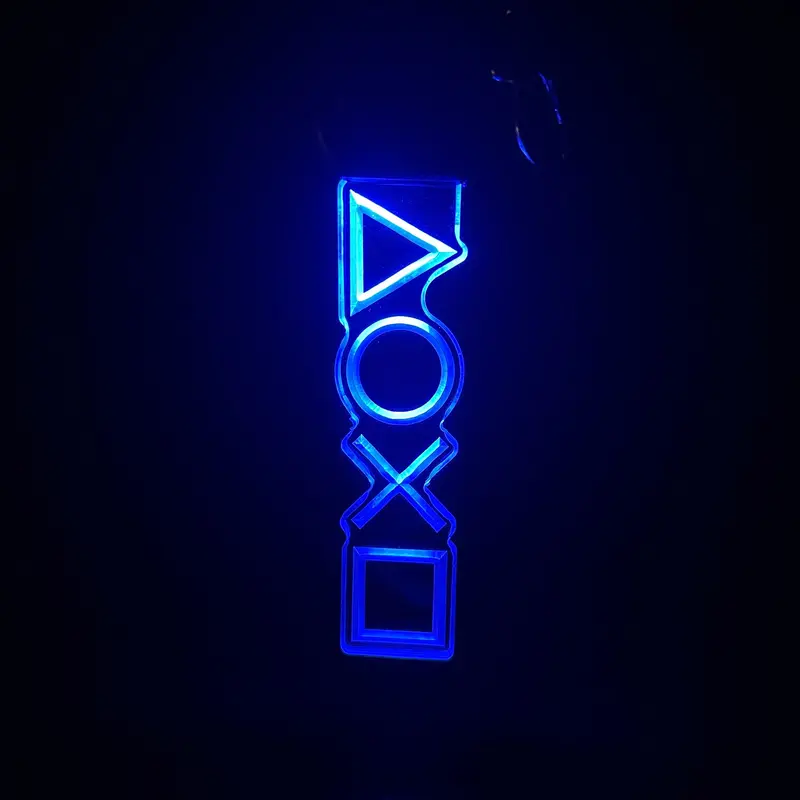 Playstation Icon Led Light Acrylic Keychain , Christmas Tree Ornament 1