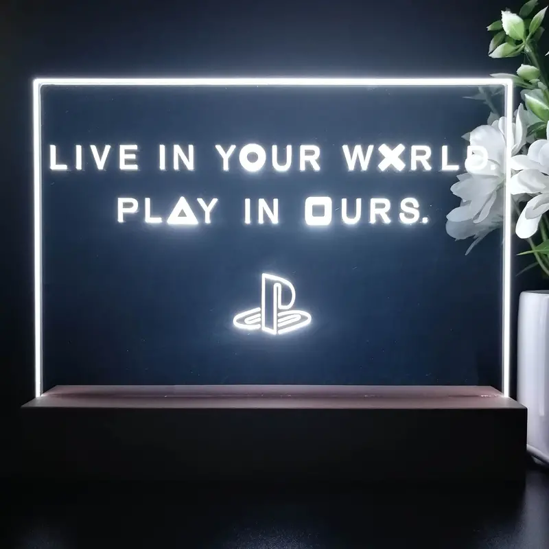 Playstation Play In Ours Neon Sign Game Room Lamp 1