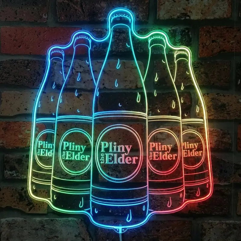 Pliny The Elder Russian River Beer Bottles Neon Led Sign With Dynamic Rgb Colors 1
