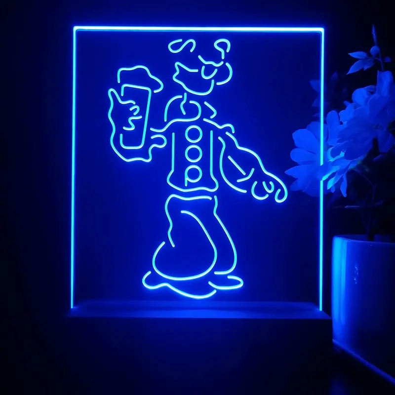 Popeye Cartoon 3D Illusion Night Light Desk Lamp 1