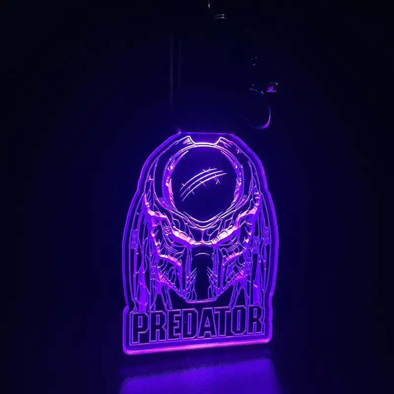 Predator Led Light Acrylic Keychain , Christmas Tree Ornament 1