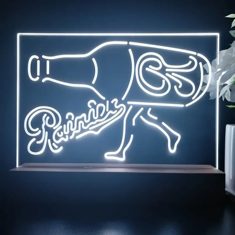 Rainier Walking Bottle Neon Sign Pub Bar Lamp 1