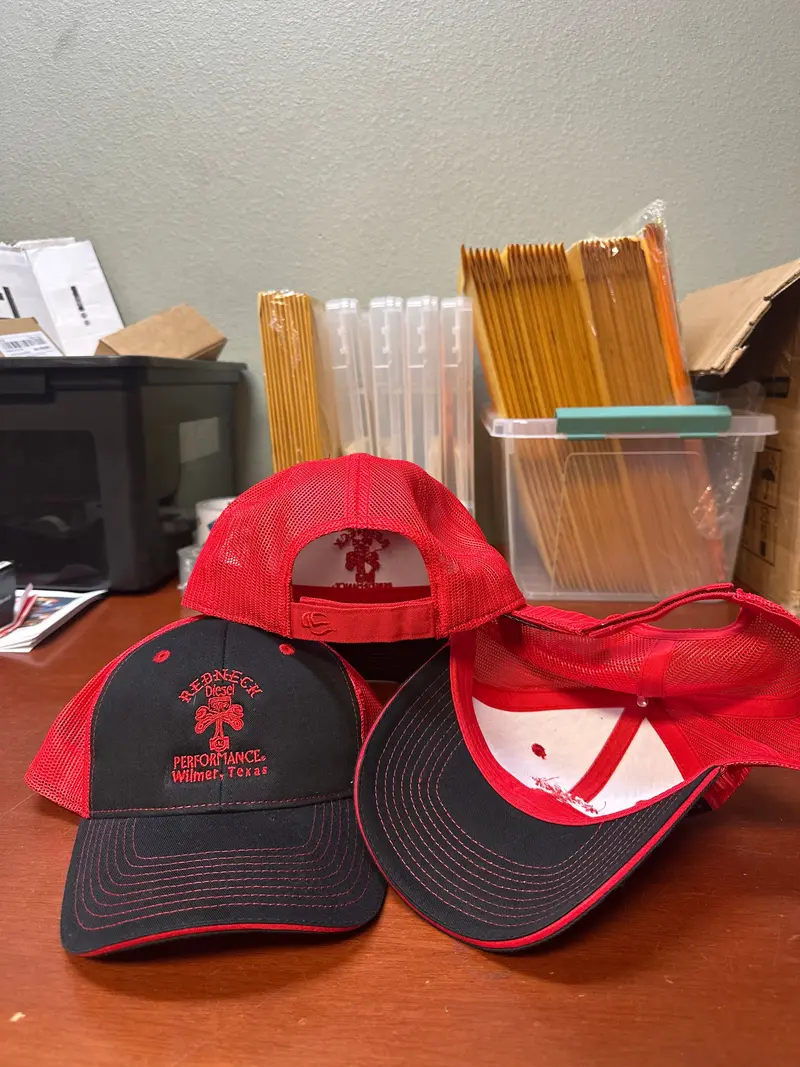 Red & Black Center Logo Velcro Hat 1