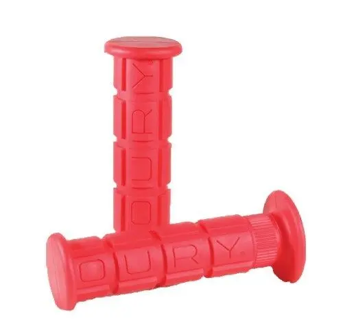 Red Oury Soft Atv Grips Grip Set Pair Low Flange Classic Style Made In The Usa 1