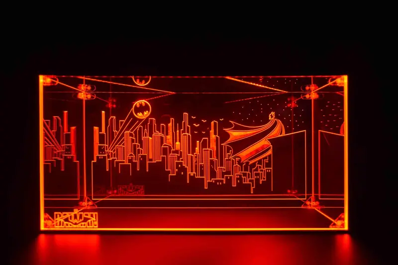 Rgb Light Acrylic Display Case For Lego Batman Mobile 3