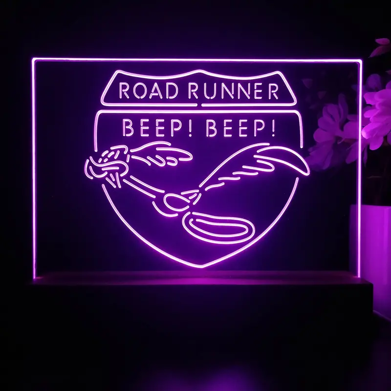 Road Runner Beep Beep 3D Illusion Night Light Desk Lamp 1