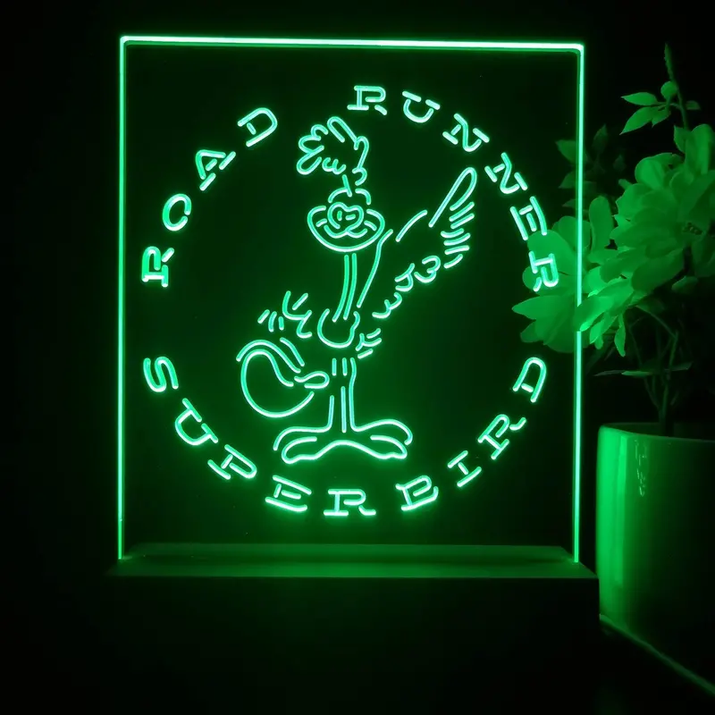 Road Runner Super Bird Car Auto 3D Illusion Night Light Desk Lamp 1