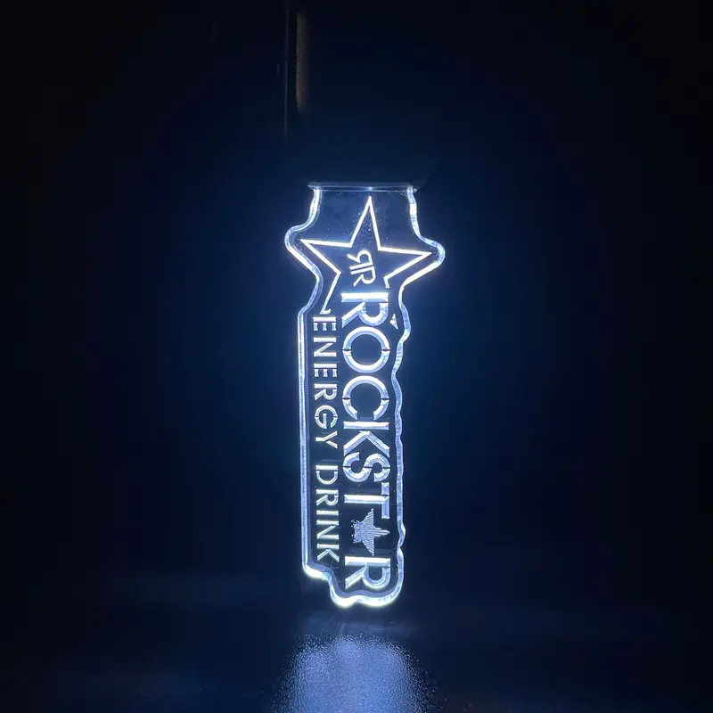 Rockstar Led Light Acrylic Keychain , Christmas Tree Ornament 1