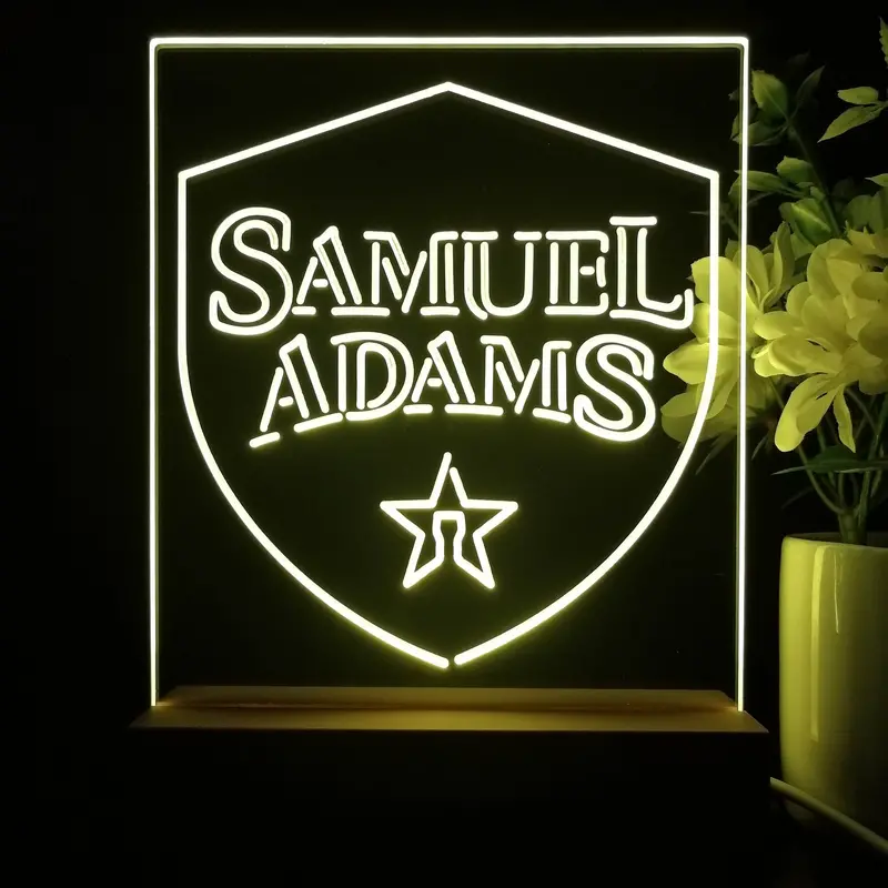 Samuel Adam Badge Night Light Neon Pub Bar Lamp 1