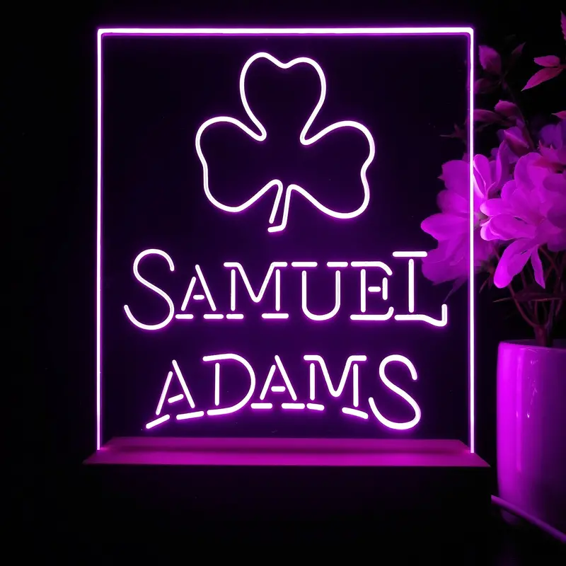 Samuel Adam Shamrock Night Light Neon Pub Bar Lamp 1