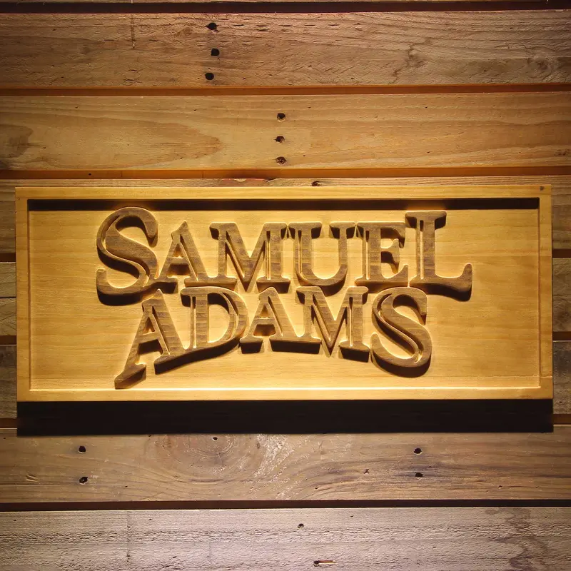 Samuel Adams 3D Solid Wooden Craving Sign 1