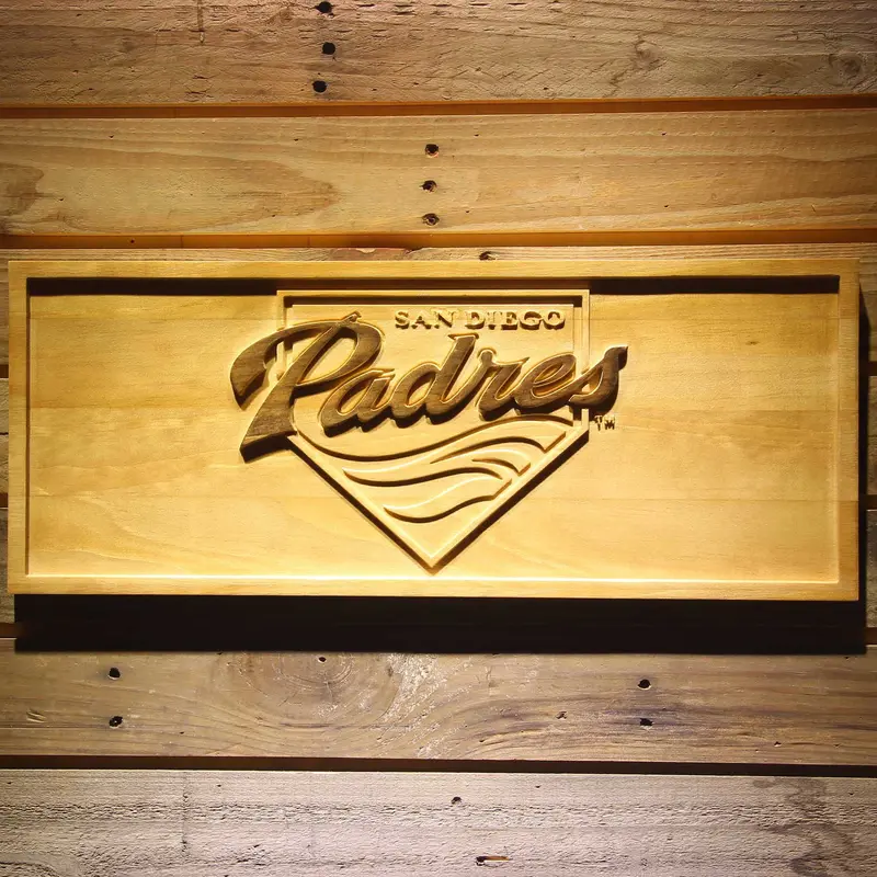 San Diego Padres 3D Solid Wooden Craving Sign 1