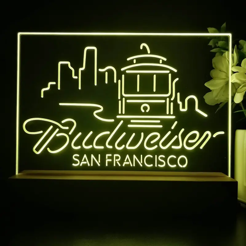 San Francisco Budweiser Beer Neon Sign Pub Bar Lamp 1