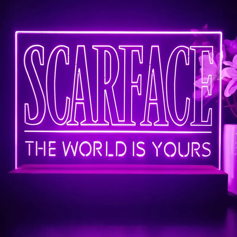 Scarface The World Is Yours 3D Illusion Night Light Desk Lamp 1
