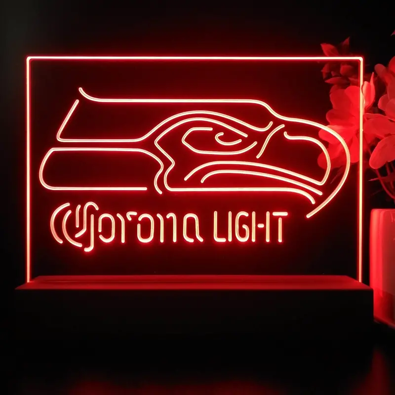 Seattle Seahawks Corona 3D Illusion Night Light Desk Lamp 1