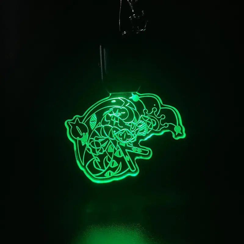 Shadow Milk Cookie Led Light Acrylic Keychain , Christmas Tree Ornament 1