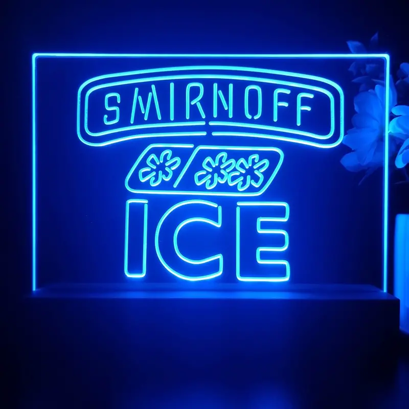Smirnoff Ice Beverages Neon Sign Pub Bar Decor Lamp 1