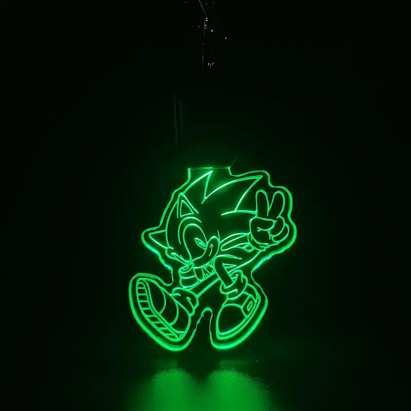 Sonic Led Light Acrylic Keychain , Christmas Tree Ornament 1