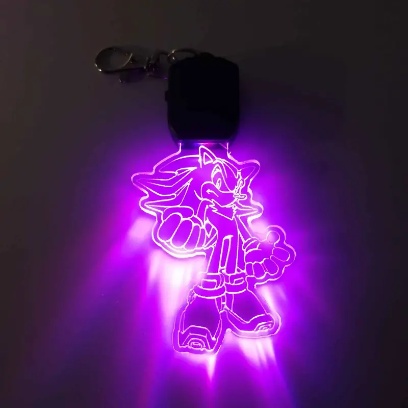 Sonic Shadow Led Light Acrylic Keychain , Christmas Tree Ornament 1