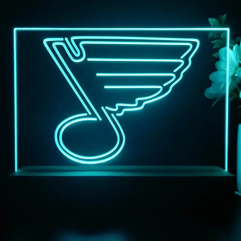 St Louis Blues 3D Illusion Night Light Desk Lamp 1