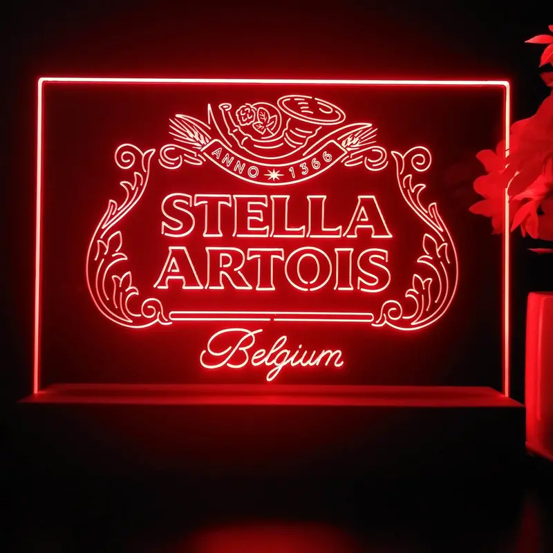 Stella Artois Belgium Neon Sign Pub Bar Lamp 1