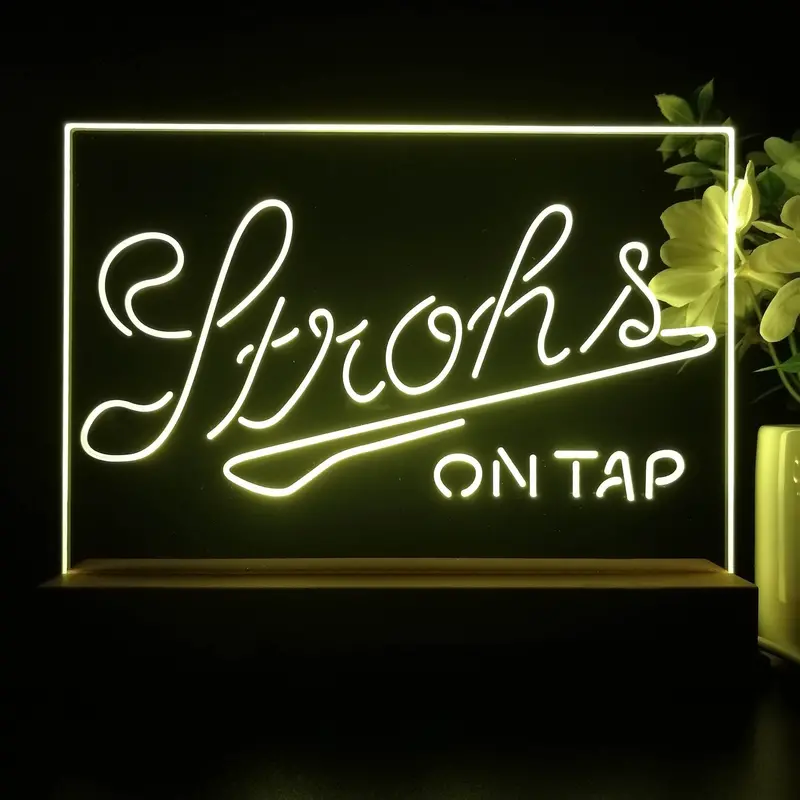 Strohs On Tap Beer Bar Neon Sign Pub Bar Lamp 1