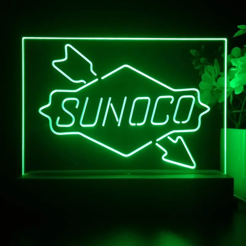 Sunoco Gas Gasoline 3D Illusion Night Light Desk Lamp 1