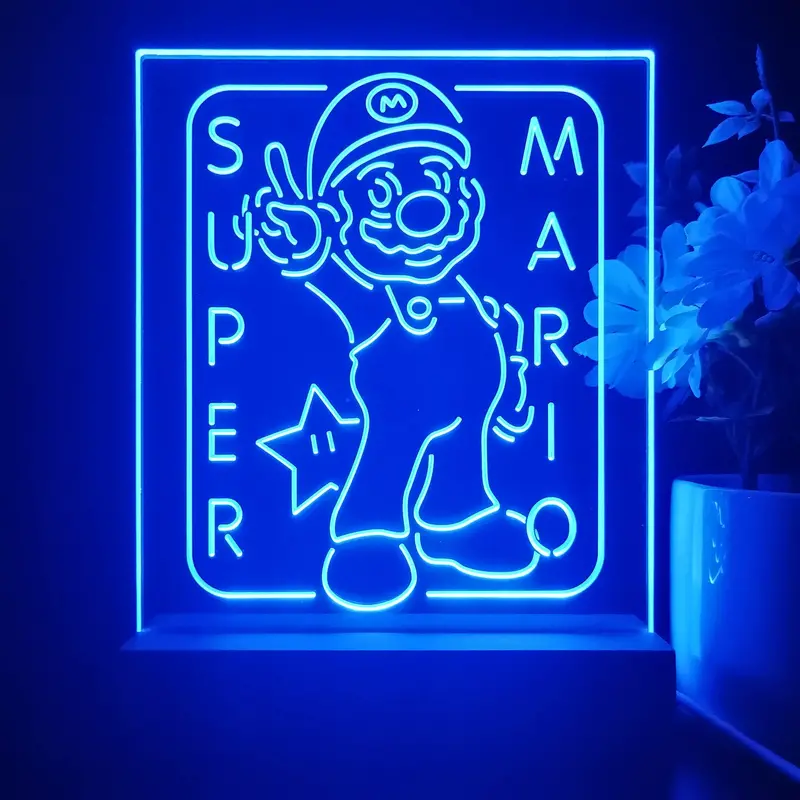 Super Mario 3D Illusion Night Light Desk Lamp 1