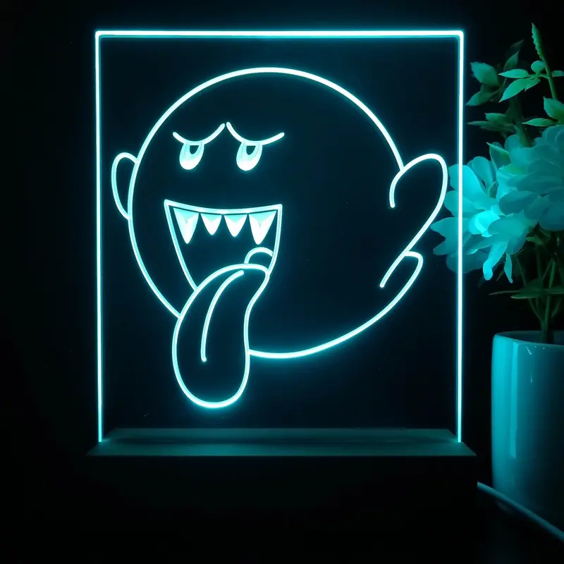 Super Mario Boo Ghost Game Room Led Sign Lamp Display 1