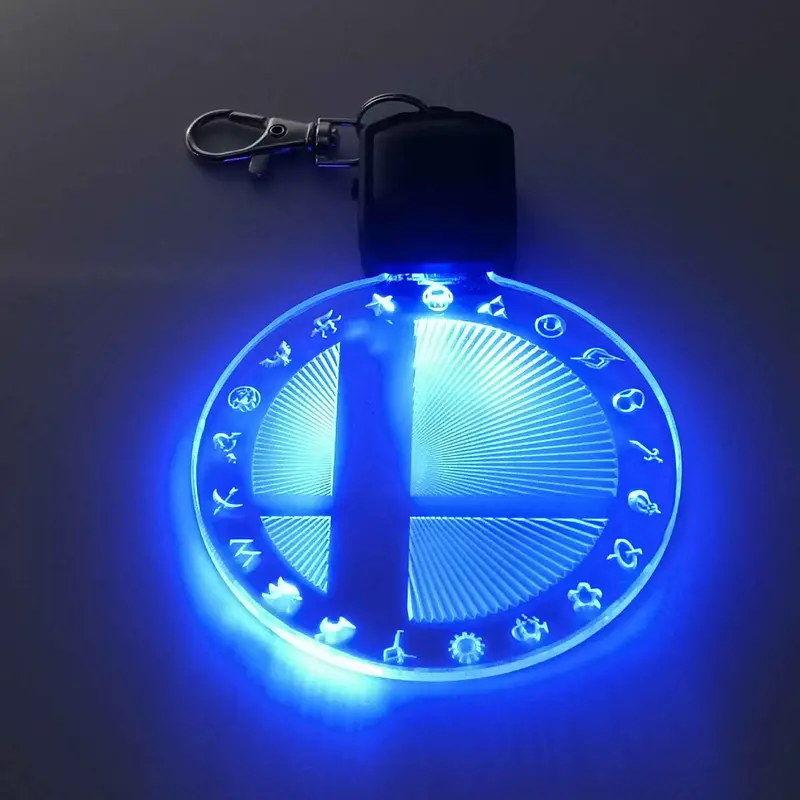 Super Smash Bros Led Light Acrylic Keychain , Christmas Tree Ornament 1