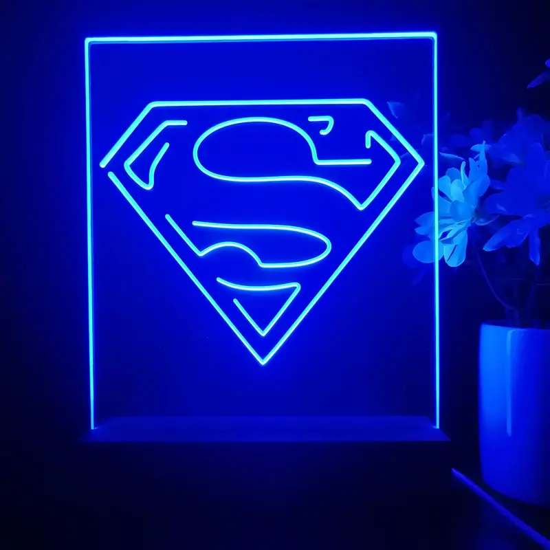 Superman Hero 3D Illusion Night Light Desk Lamp 1
