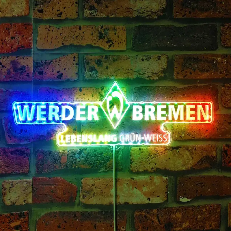 Sv Werder Bremen Fc Neon Led Sign With Dynamic Rgb Colors 1