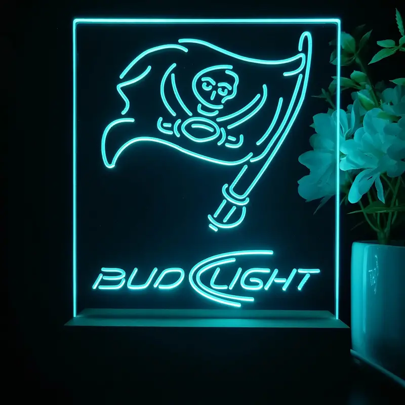 Tampa Bay Buccaneers Night Light Neon Pub Bar Lamp 1