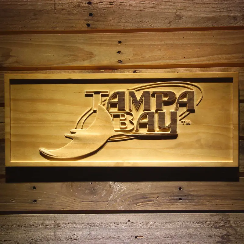 Tampa Bay Rays 3D Solid Wooden Craving Sign 1