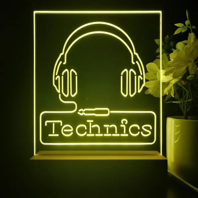 Technics Headphone Audio 3D Illusion Night Light Desk Lamp 1