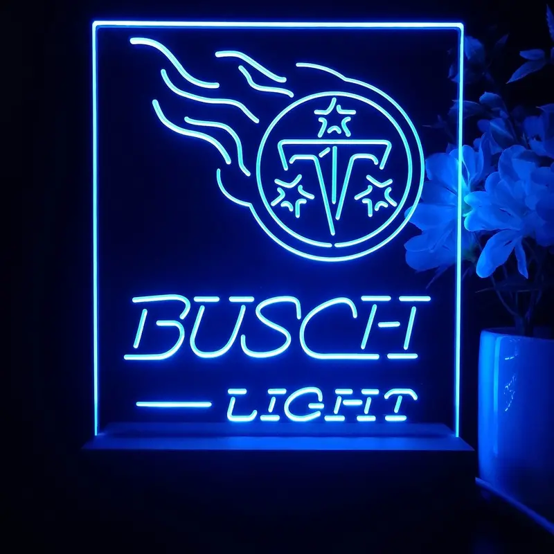 Tennessee Titans Busch Light Neon Sign Pub Bar Lamp 1