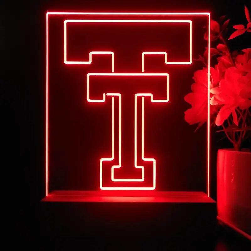 Texas Tech Red Raiders Night Light Neon Pub Bar Lamp 1
