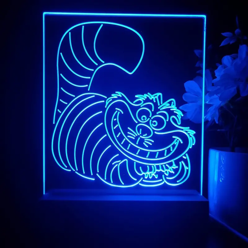 The Cheshire Cat Alice In Wonderland 3D Illusion Night Light Desk Lamp 1