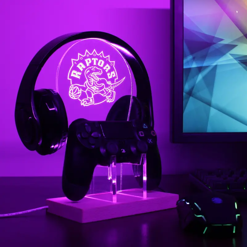 Toronto Raptors Led Gaming Headset Controller Stand 1