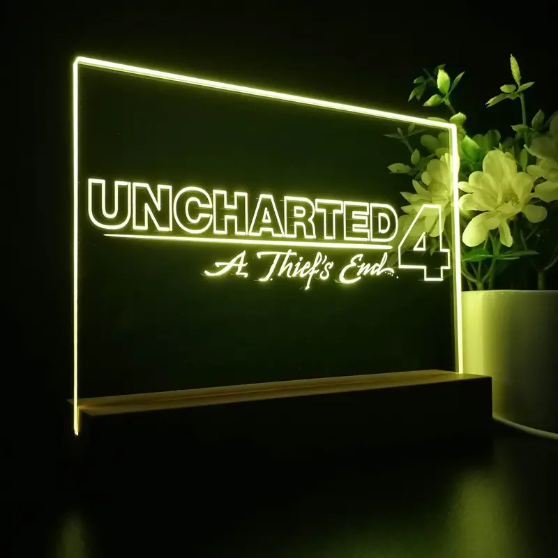 Uncharted A Thief's End Neon Sign Game Room Lamp 1