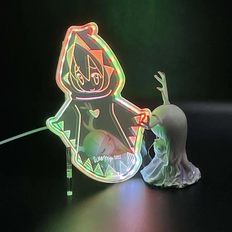 White Mage Ff  Neon Led Sign With Dynamic Rgb Colors Mirror Backing 1