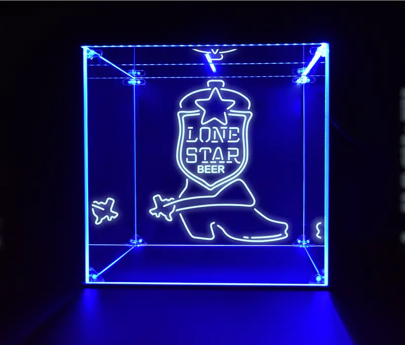 Wine, Champagne, Liquor, Beverage Bottle Led Display Case, Lone Star Collection 1